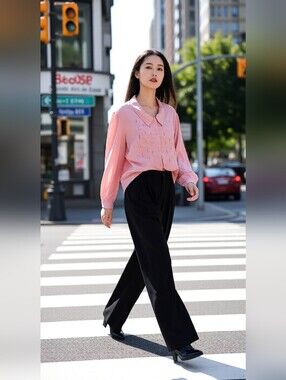 Elite Vintage Embroidert Button-Up Blouse